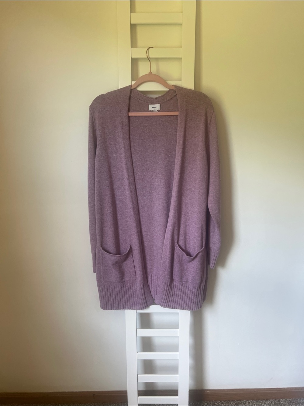 Old Navy Dusty Lilac Open-Front Pocket Cardigan